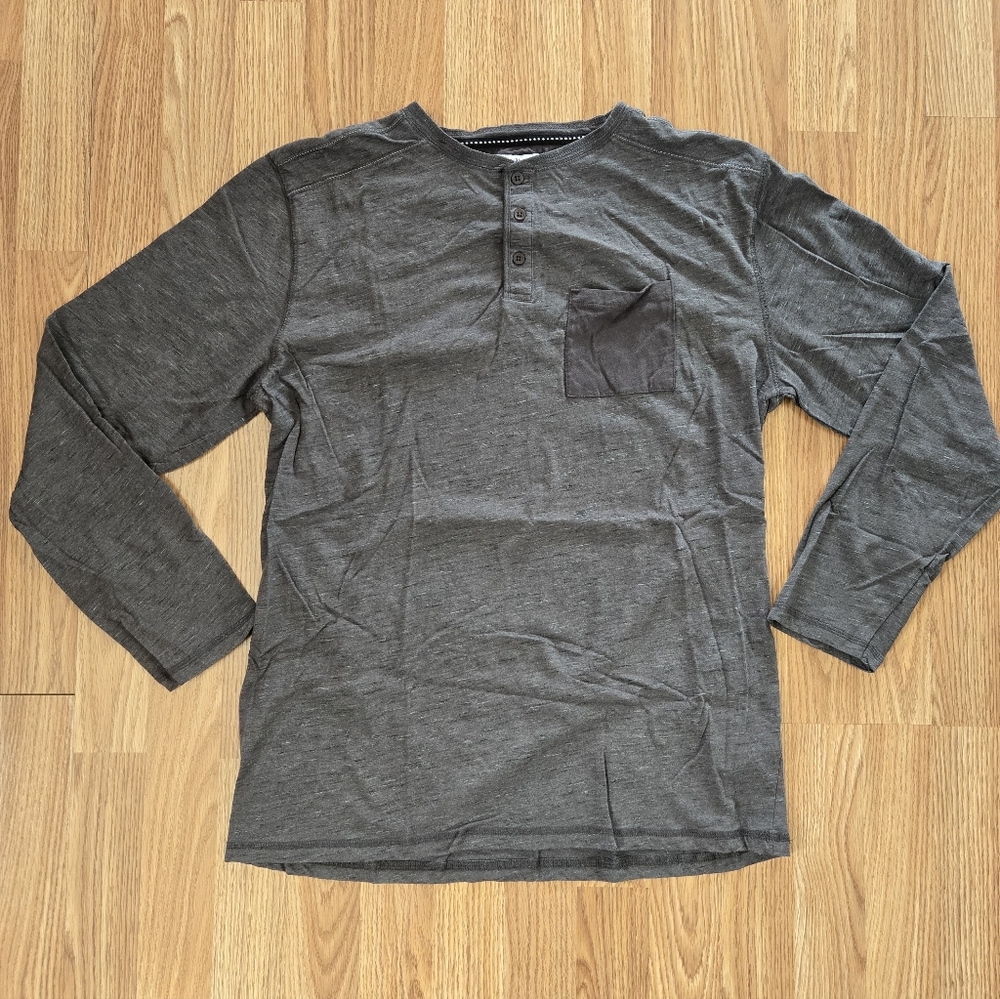 Men's Gray Henley Shirt